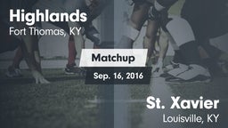 Matchup: Highlands High vs. St. Xavier  2016
