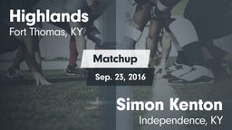 Matchup: Highlands High vs. Simon Kenton  2016