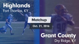 Matchup: Highlands High vs. Grant County  2016