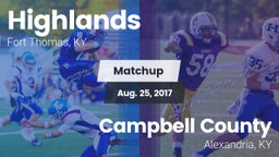 Matchup: Highlands vs. Campbell County  2017