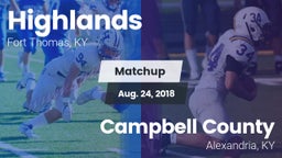 Matchup: Highlands vs. Campbell County  2018