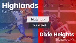 Matchup: Highlands vs. Dixie Heights  2018