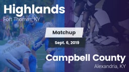 Matchup: Highlands vs. Campbell County  2019
