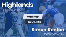 Matchup: Highlands vs. Simon Kenton  2019