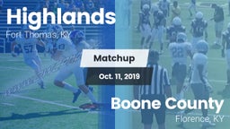 Matchup: Highlands vs. Boone County  2019
