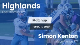 Matchup: Highlands vs. Simon Kenton  2020