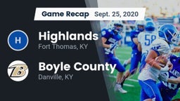 Recap: Highlands  vs. Boyle County  2020