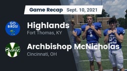 Recap: Highlands  vs. Archbishop McNicholas  2021