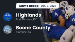 Recap: Highlands  vs. Boone County  2022