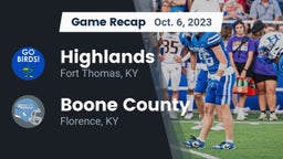 Recap: Highlands  vs. Boone County  2023