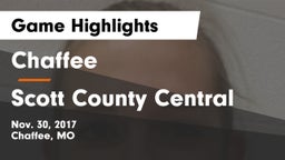 Chaffee  vs Scott County Central Game Highlights - Nov. 30, 2017