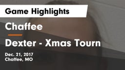 Chaffee  vs Dexter - Xmas Tourn Game Highlights - Dec. 21, 2017