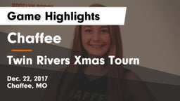 Chaffee  vs Twin Rivers Xmas Tourn Game Highlights - Dec. 22, 2017
