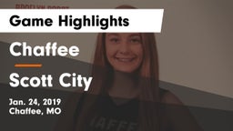 Chaffee  vs Scott City Game Highlights - Jan. 24, 2019