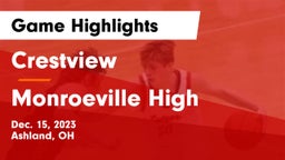 Crestview  vs Monroeville High Game Highlights - Dec. 15, 2023