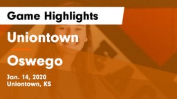 Uniontown  vs Oswego  Game Highlights - Jan. 14, 2020