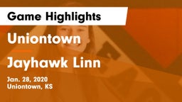 Uniontown  vs Jayhawk Linn  Game Highlights - Jan. 28, 2020