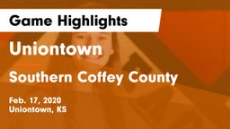 Uniontown  vs Southern Coffey County Game Highlights - Feb. 17, 2020