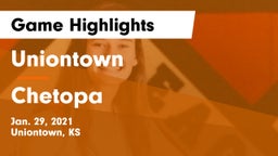 Uniontown  vs Chetopa  Game Highlights - Jan. 29, 2021