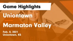 Uniontown  vs Marmaton Valley  Game Highlights - Feb. 8, 2021