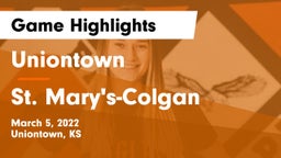 Uniontown  vs St. Mary's-Colgan  Game Highlights - March 5, 2022
