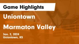Uniontown  vs Marmaton Valley  Game Highlights - Jan. 2, 2024