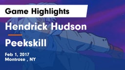 Hendrick Hudson  vs Peekskill  Game Highlights - Feb 1, 2017