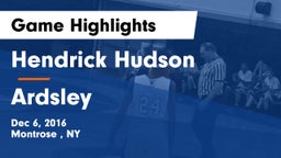 Hendrick Hudson  vs Ardsley  Game Highlights - Dec 6, 2016