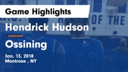 Hendrick Hudson  vs Ossining  Game Highlights - Jan. 13, 2018