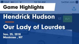 Hendrick Hudson  vs Our Lady of Lourdes  Game Highlights - Jan. 25, 2018