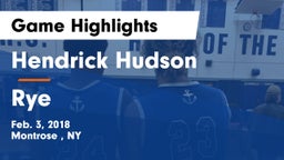 Hendrick Hudson  vs Rye Game Highlights - Feb. 3, 2018