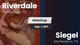 Matchup: Riverdale High vs. Siegel  2017