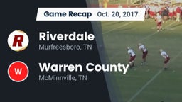 Recap: Riverdale  vs. Warren County  2017