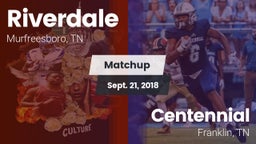 Matchup: Riverdale High vs. Centennial  2018
