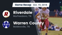 Recap: Riverdale  vs. Warren County  2018