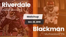 Matchup: Riverdale High vs. Blackman  2018