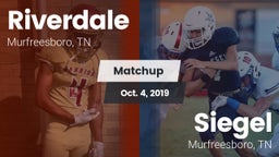 Matchup: Riverdale High vs. Siegel  2019