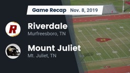 Recap: Riverdale  vs. Mount Juliet  2019