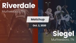 Matchup: Riverdale High vs. Siegel  2020