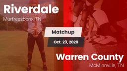 Matchup: Riverdale High vs. Warren County  2020