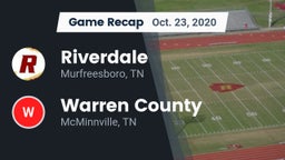 Recap: Riverdale  vs. Warren County  2020