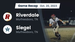Recap: Riverdale  vs. Siegel  2023