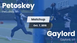 Matchup: Petoskey  vs. Gaylord  2016