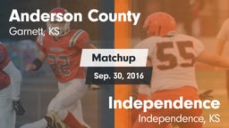 Matchup: Anderson County vs. Independence  2016