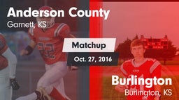 Matchup: Anderson County vs. Burlington  2016