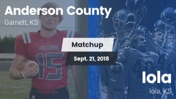 Matchup: Anderson County vs. Iola  2018
