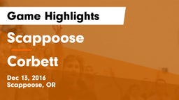 Scappoose  vs Corbett  Game Highlights - Dec 13, 2016