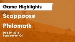 Scappoose  vs Philomath  Game Highlights - Dec 20, 2016
