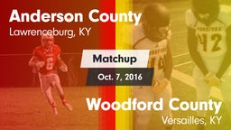 Matchup: Anderson County vs. Woodford County  2016