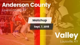 Matchup: Anderson County vs. Valley  2018